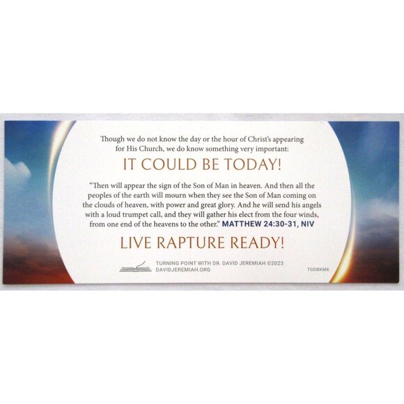 David Jeremiah THE GREAT DISAPPEARANCE Book 2 Bookmarks Hardcover Brand New - Picture 4 of 5